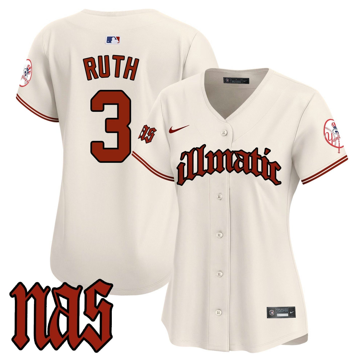 Camisa MLB Women’s New York Nas Illmatic Vapor Premier Limited Jersey