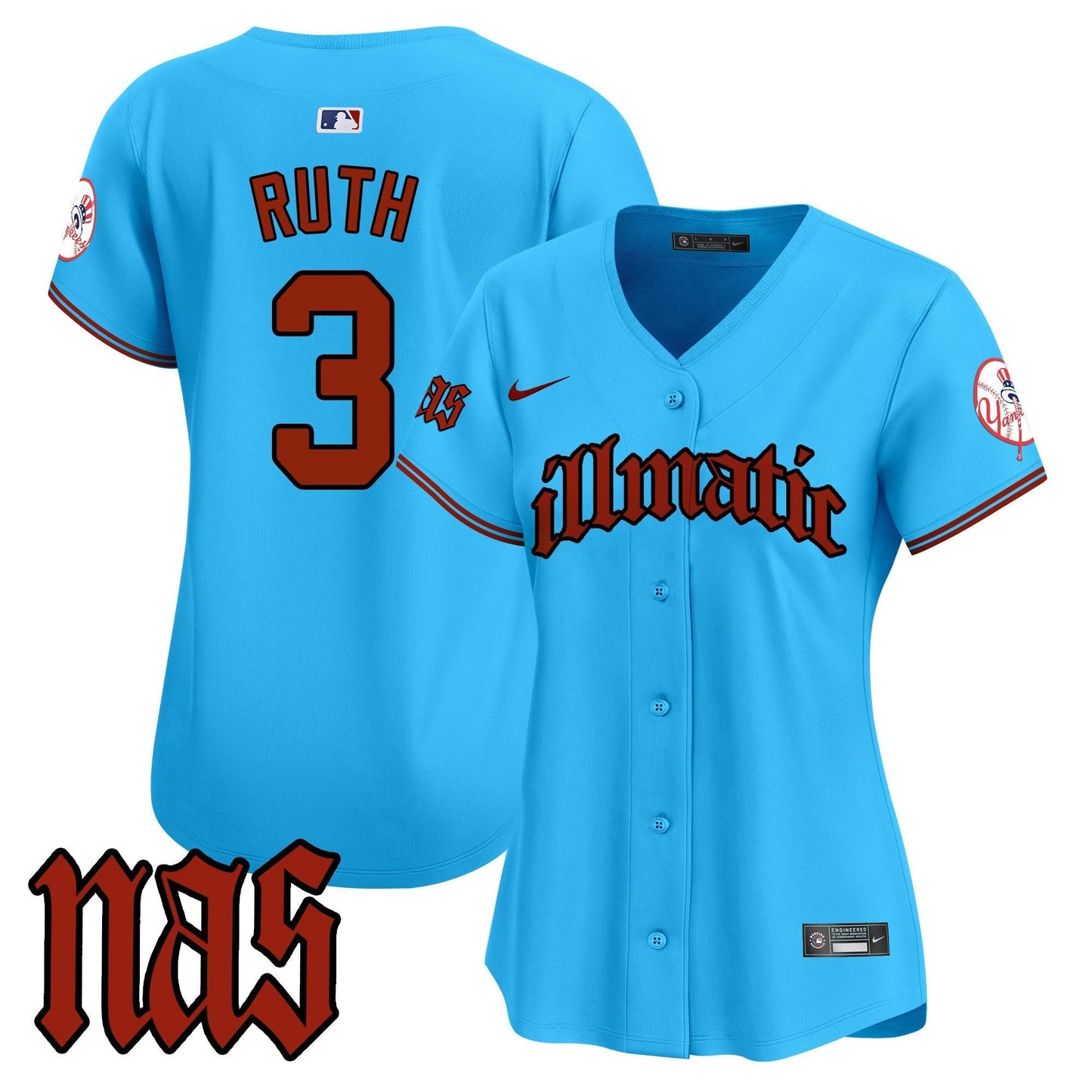 Camisa MLB Women’s New York Nas Illmatic Vapor Premier Limited Jersey