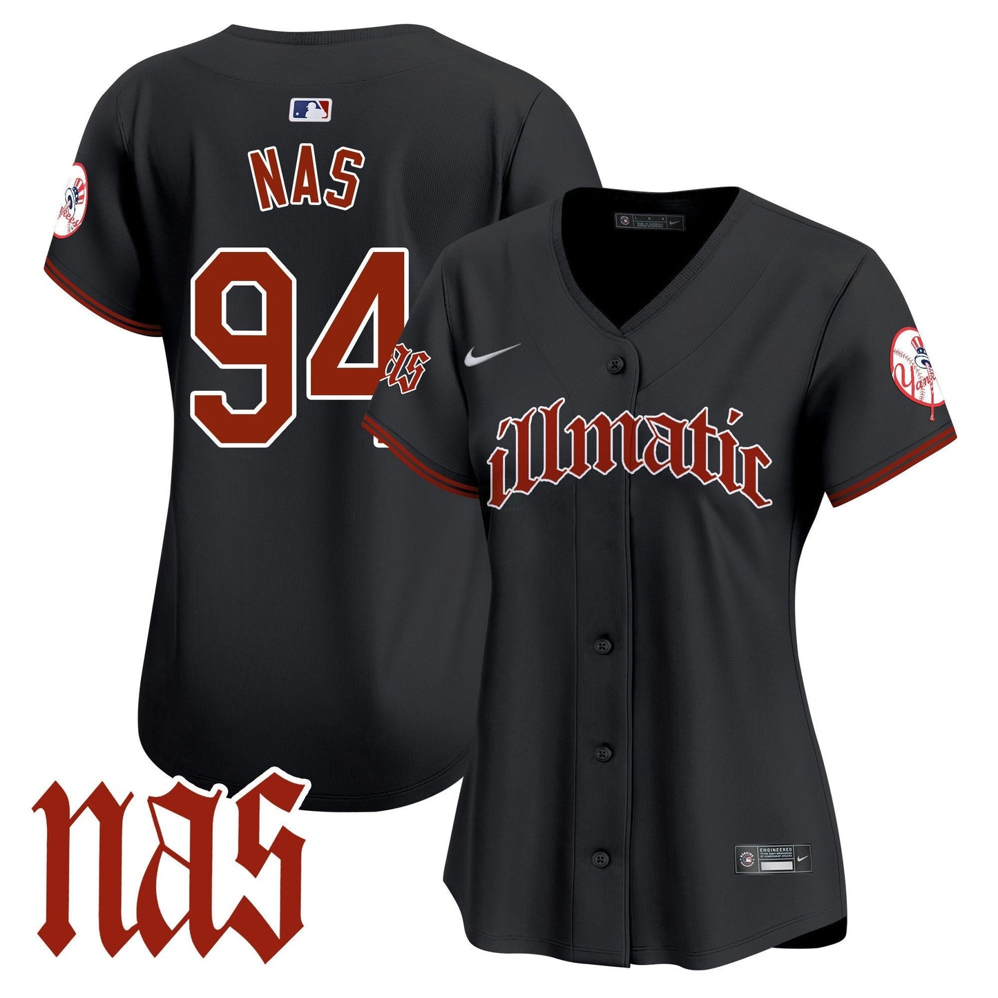 Camisa MLB Women’s New York Nas Illmatic Vapor Premier Limited Jersey