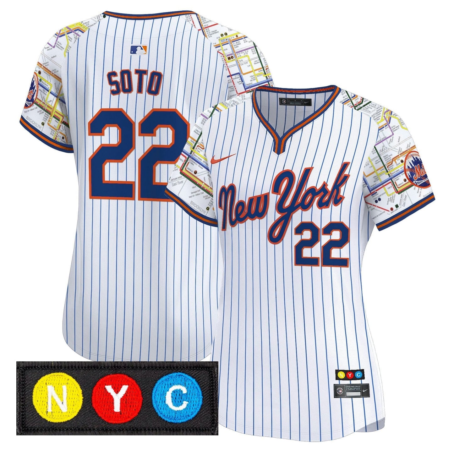Camisa MLB Women’s New York Subway Style Vapor Premier Limited Jersey – Stitched
