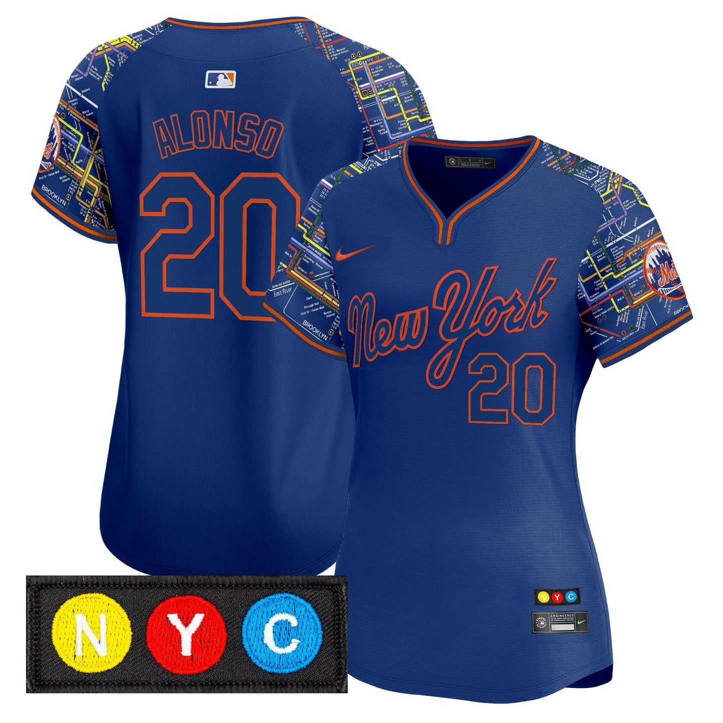 Camisa MLB Women’s New York Subway Style Vapor Premier Limited Jersey – Stitched
