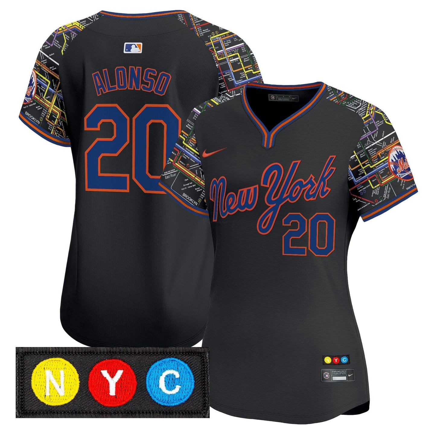 Camisa MLB Women’s New York Subway Style Vapor Premier Limited Jersey – Stitched