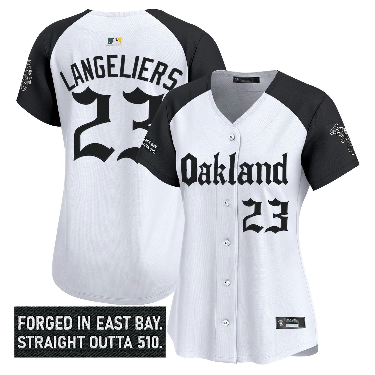 Camisa MLB Women’s Oakland ‘Gothic East Bay Edition’ Vapor Premier Limited Jersey