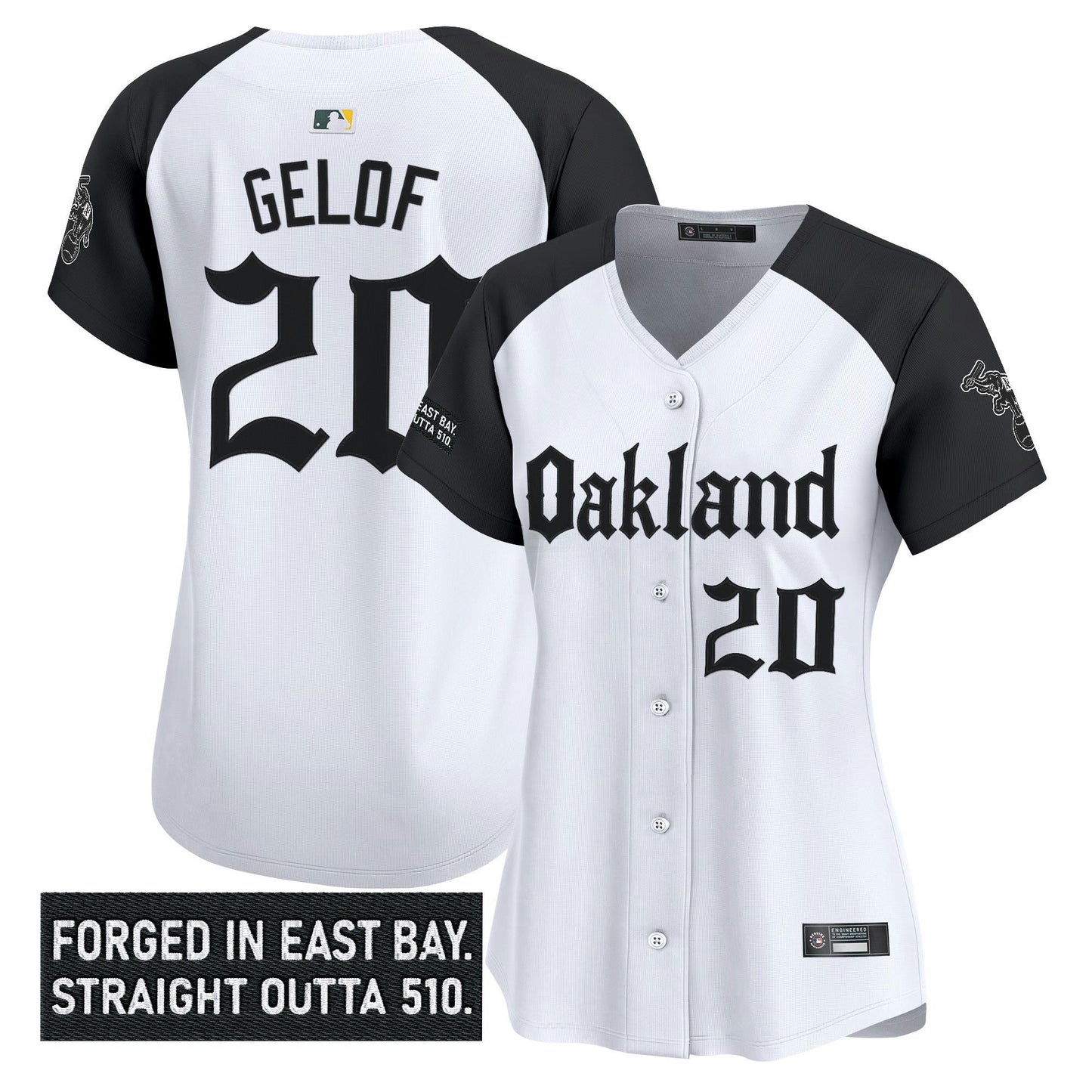 Camisa MLB Women’s Oakland ‘Gothic East Bay Edition’ Vapor Premier Limited Jersey