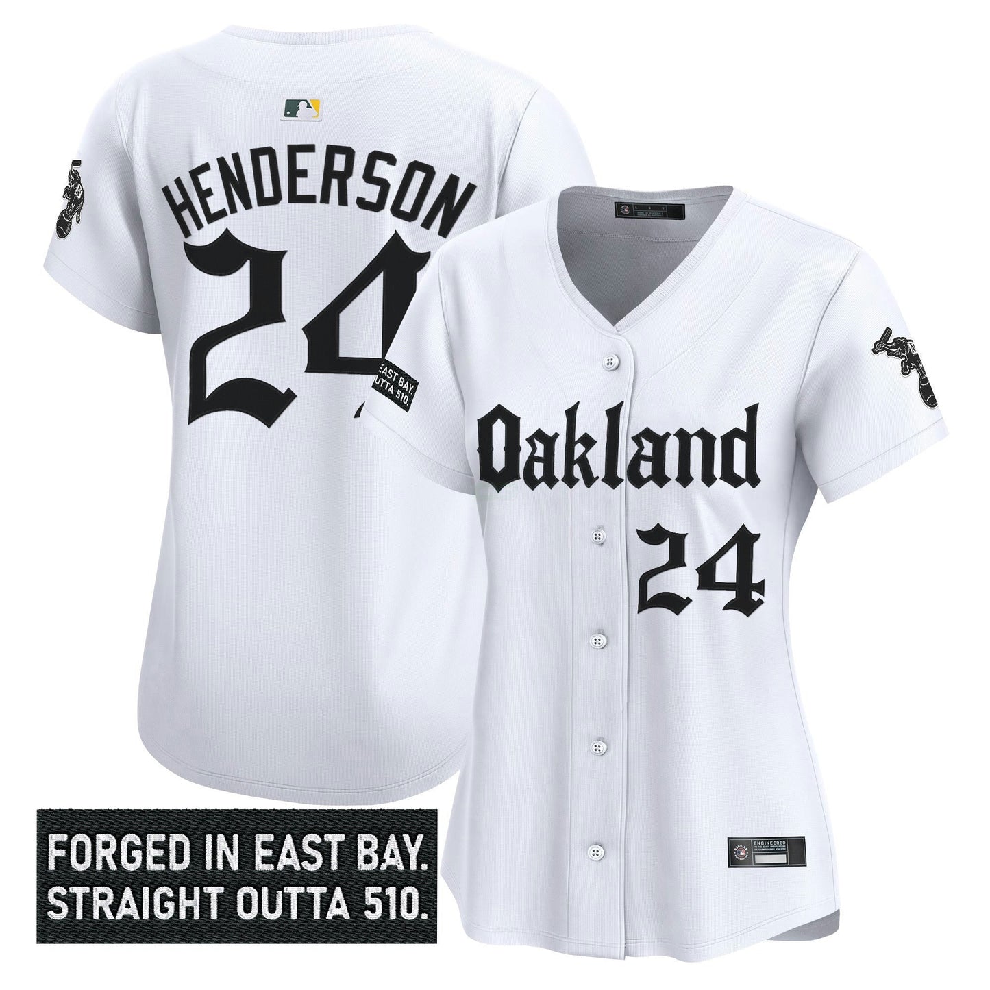 Camisa MLB Women’s Oakland ‘Gothic East Bay Edition’ Vapor Premier Limited Jersey