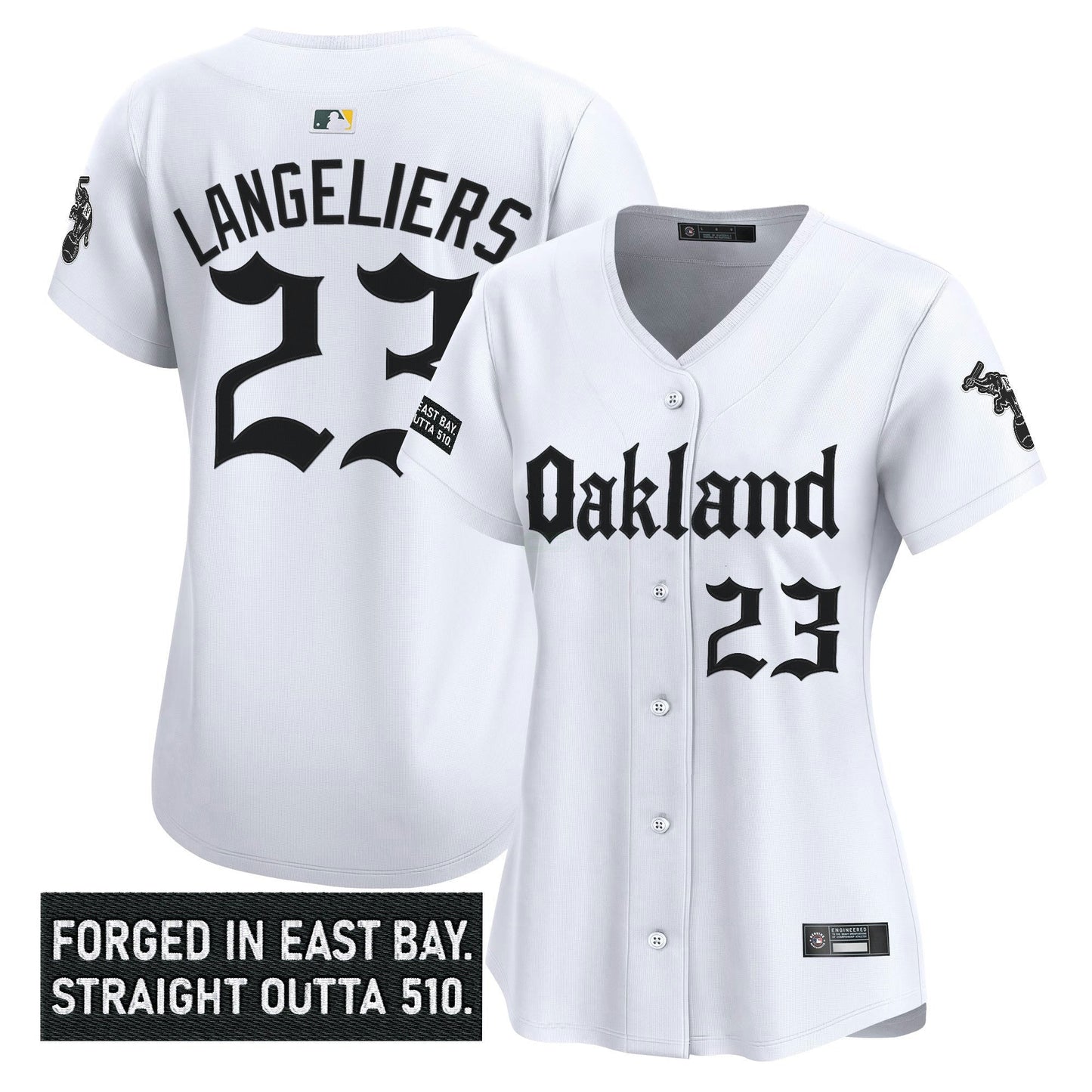 Camisa MLB Women’s Oakland ‘Gothic East Bay Edition’ Vapor Premier Limited Jersey