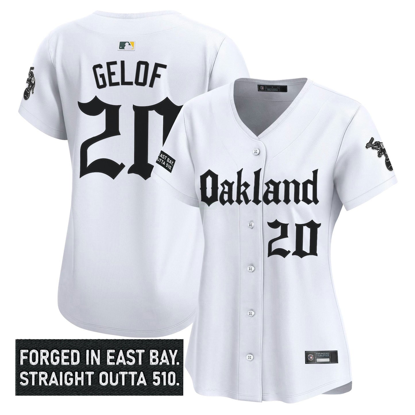 Camisa MLB Women’s Oakland ‘Gothic East Bay Edition’ Vapor Premier Limited Jersey