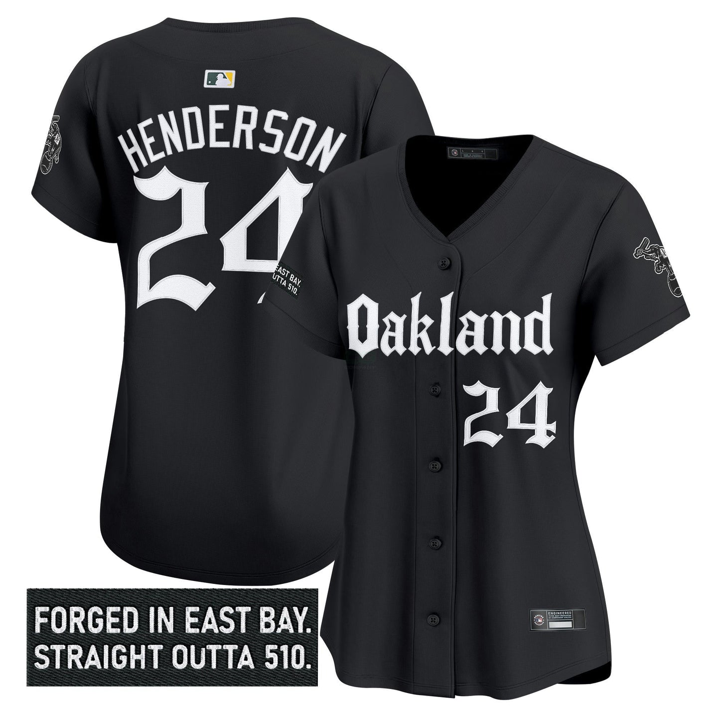 Camisa MLB Women’s Oakland ‘Gothic East Bay Edition’ Vapor Premier Limited Jersey