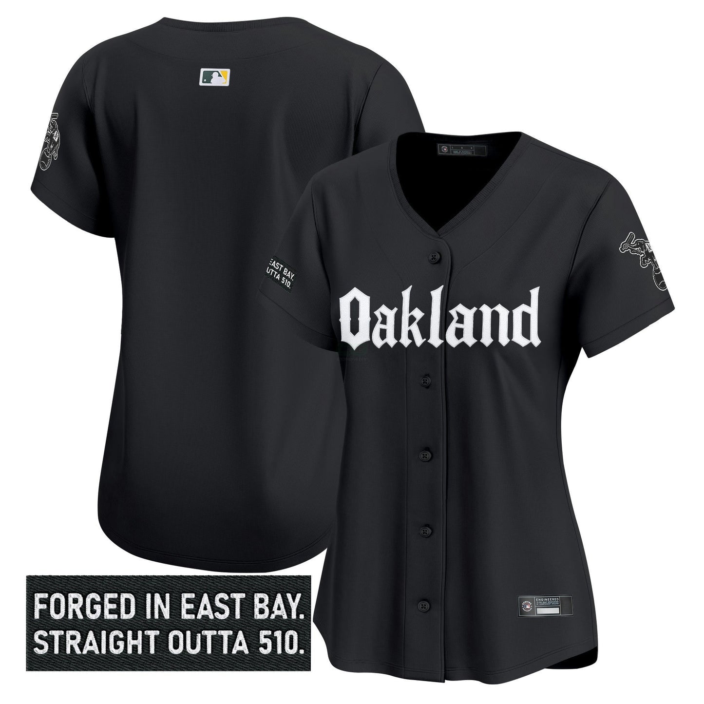Camisa MLB Women’s Oakland ‘Gothic East Bay Edition’ Vapor Premier Limited Jersey