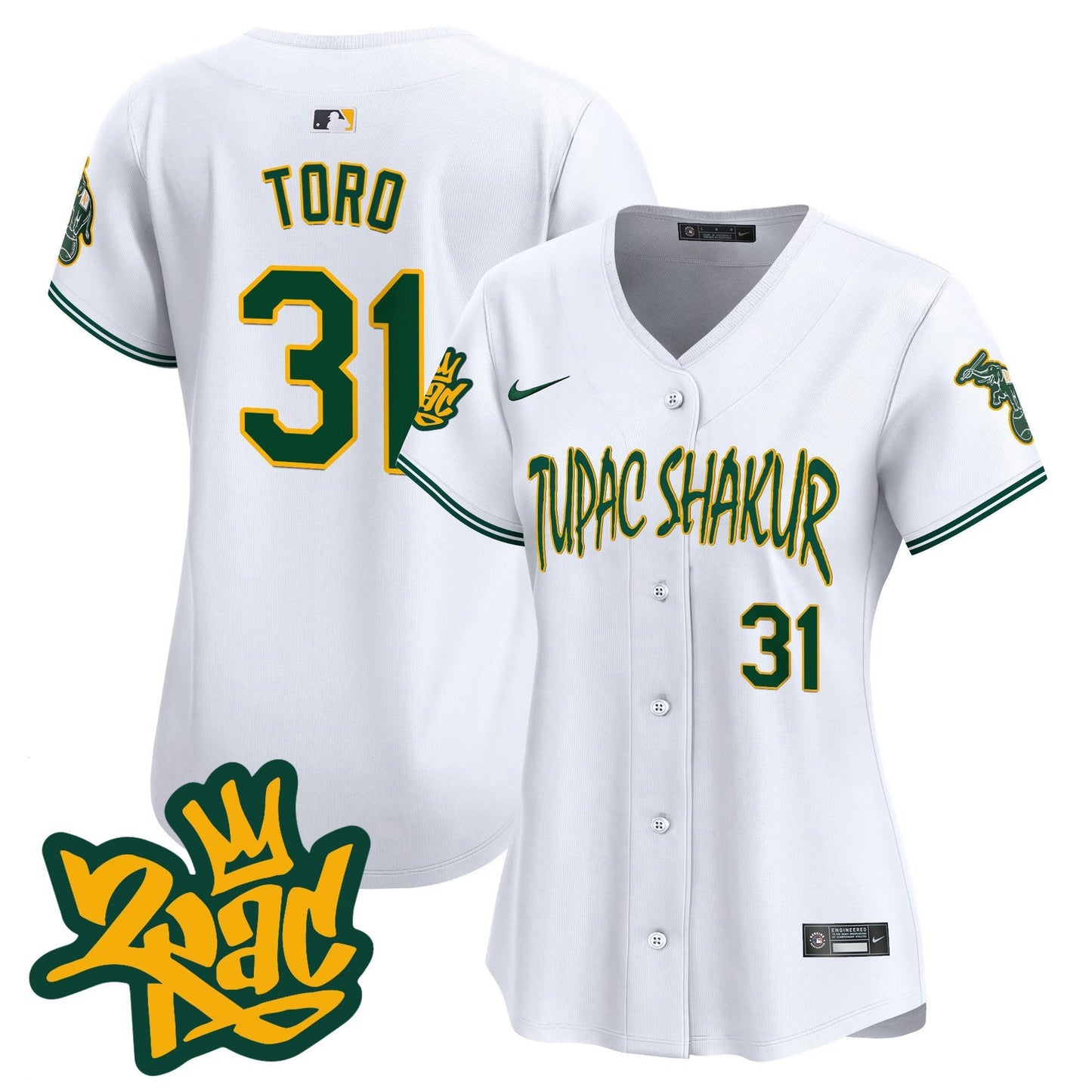 Camisa MLB Women’s Oakland Tupac Shakur Vapor Premier Limited Jersey
