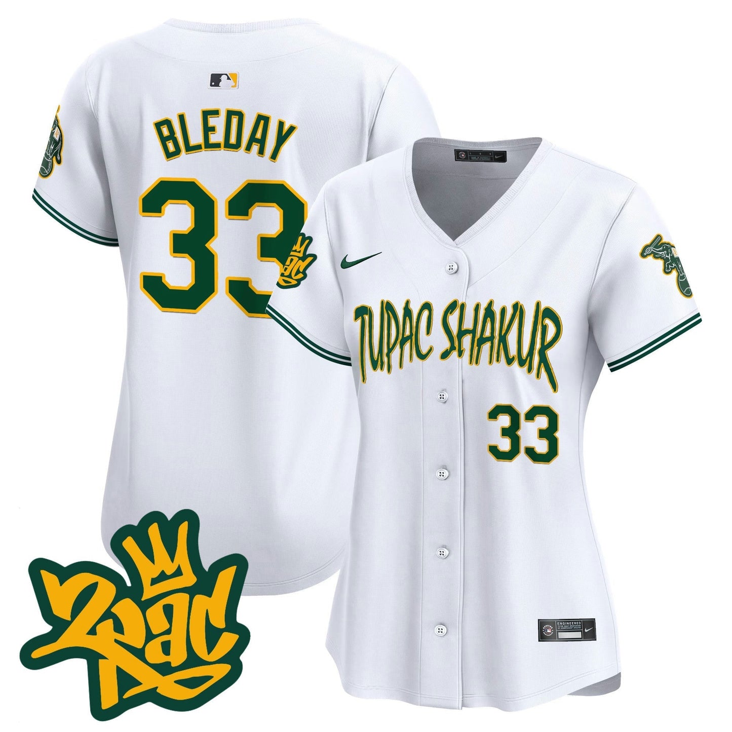 Camisa MLB Women’s Oakland Tupac Shakur Vapor Premier Limited Jersey