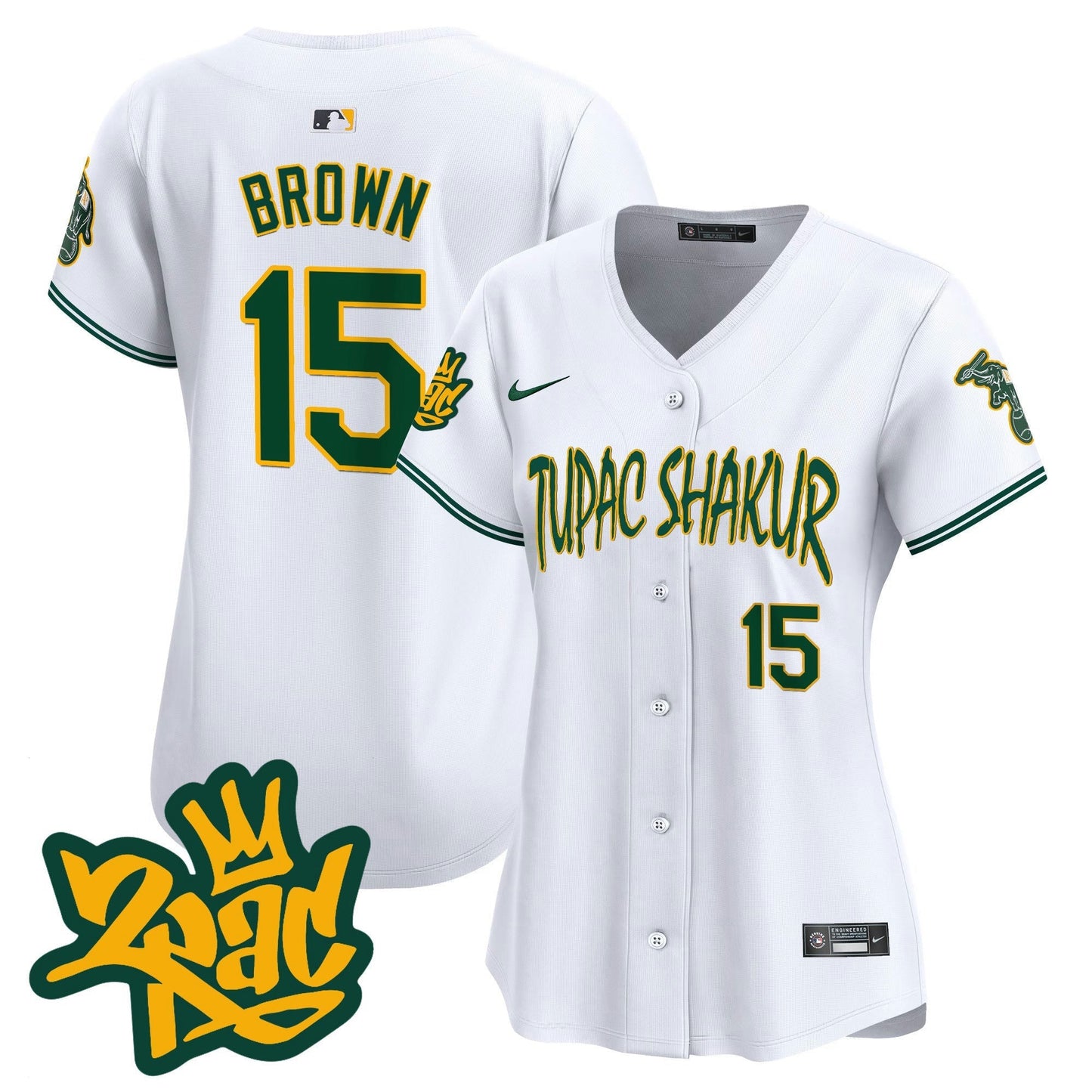 Camisa MLB Women’s Oakland Tupac Shakur Vapor Premier Limited Jersey