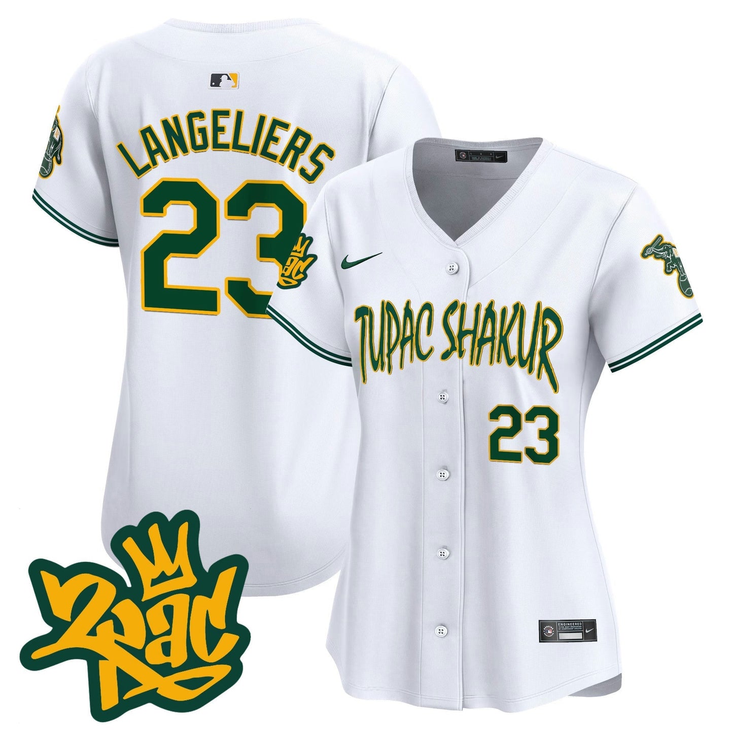 Camisa MLB Women’s Oakland Tupac Shakur Vapor Premier Limited Jersey