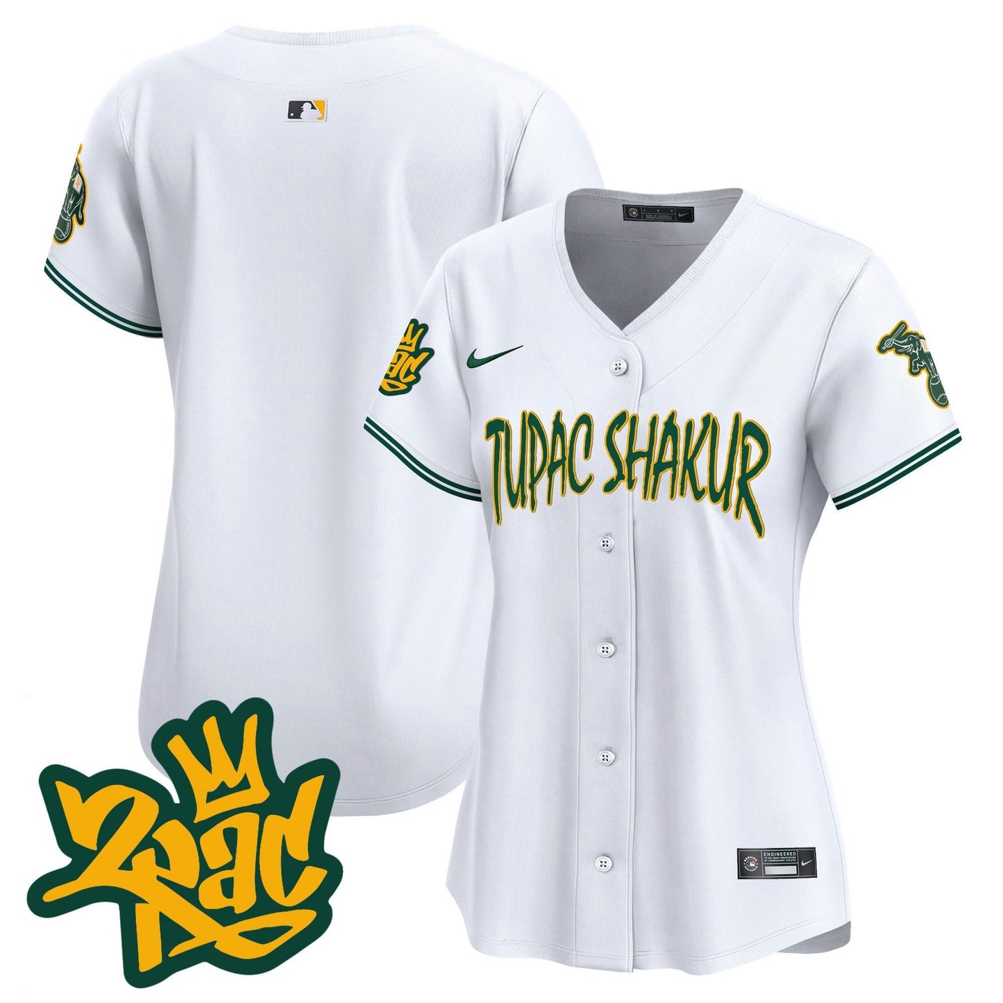Camisa MLB Women’s Oakland Tupac Shakur Vapor Premier Limited Jersey