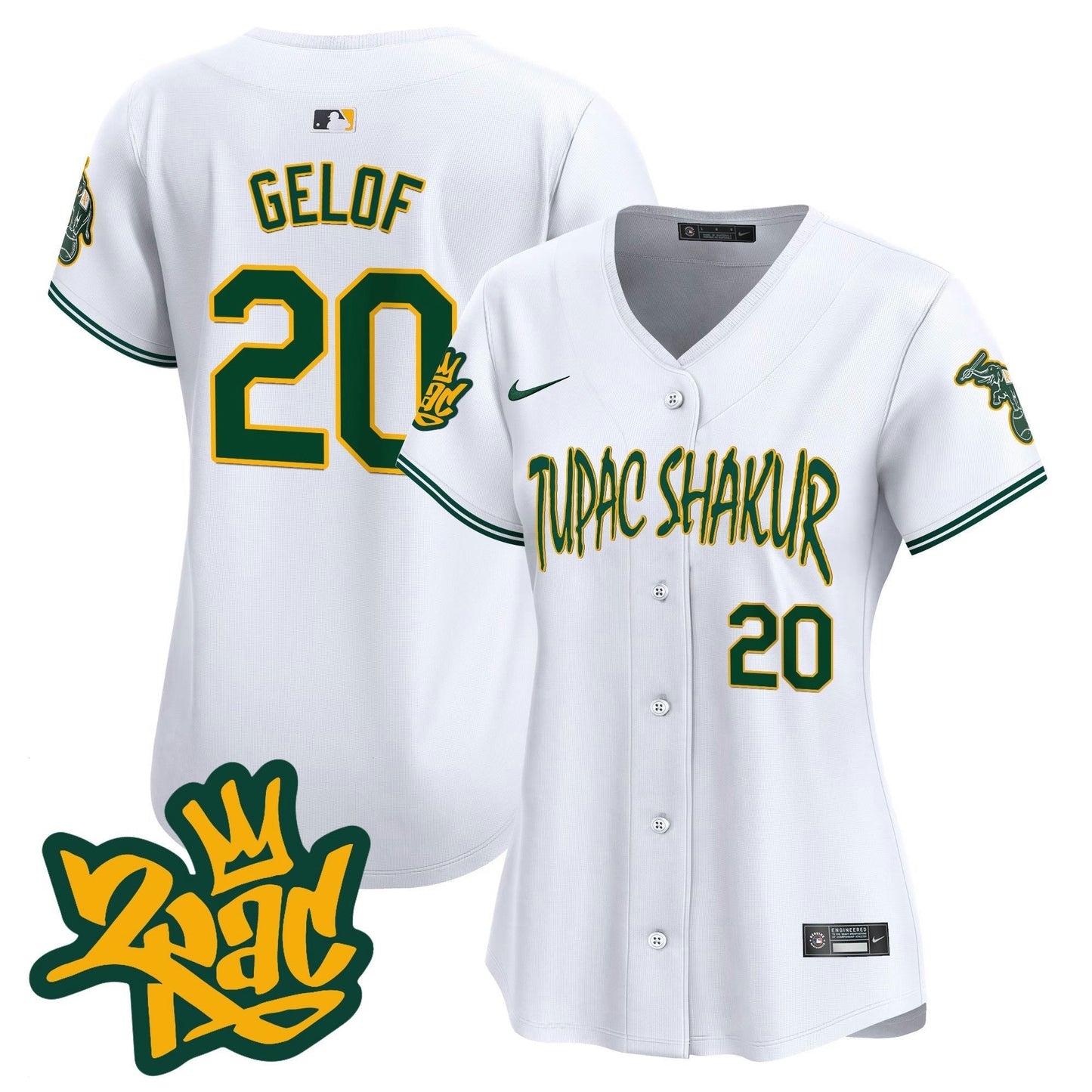 Camisa MLB Women’s Oakland Tupac Shakur Vapor Premier Limited Jersey