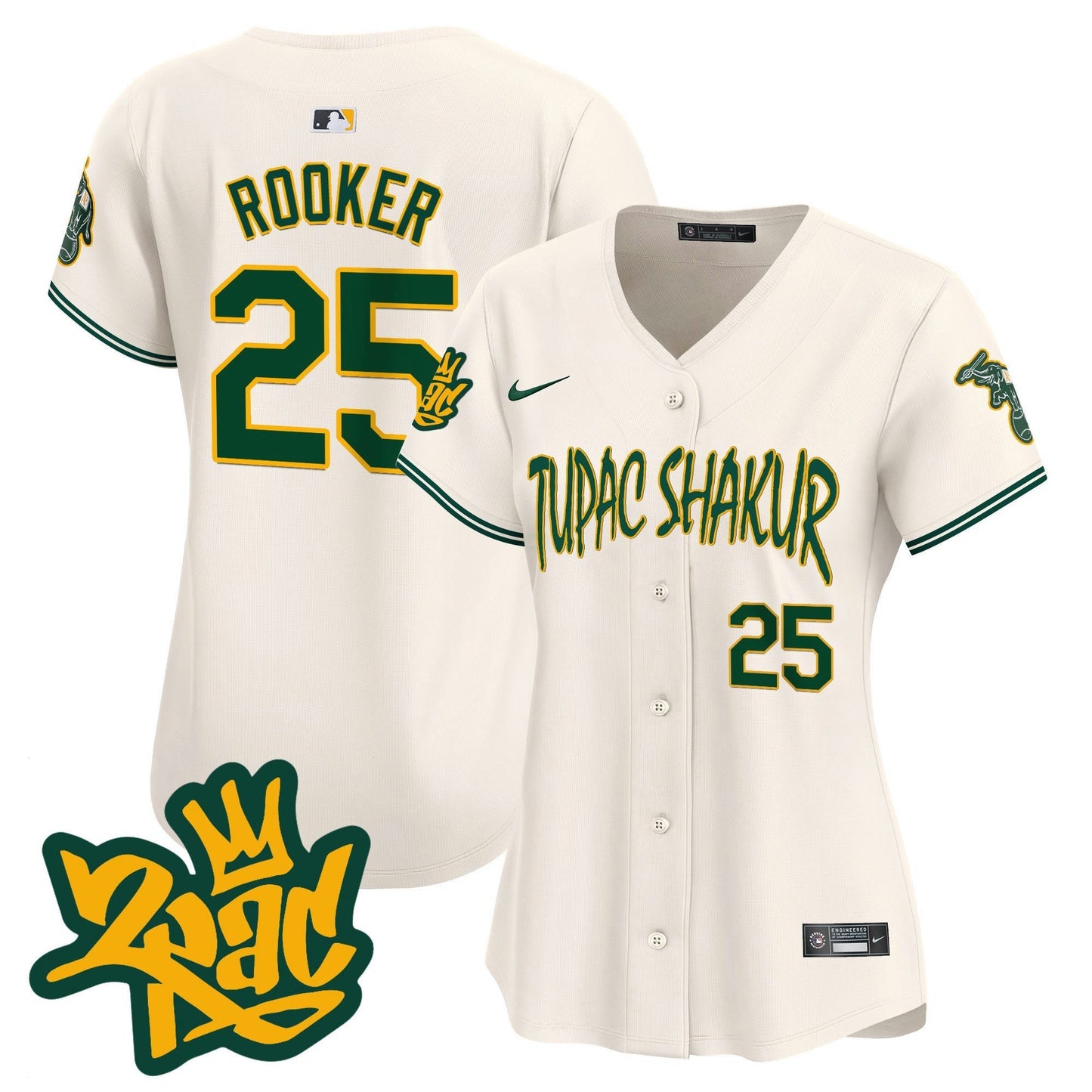 Camisa MLB Women’s Oakland Tupac Shakur Vapor Premier Limited Jersey
