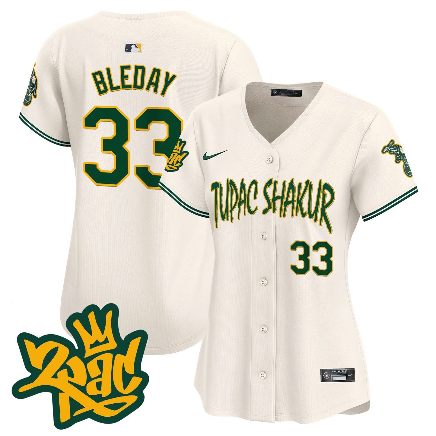 Camisa MLB Women’s Oakland Tupac Shakur Vapor Premier Limited Jersey