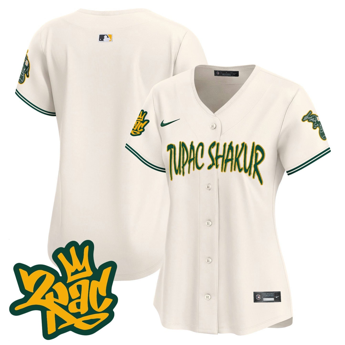 Camisa MLB Women’s Oakland Tupac Shakur Vapor Premier Limited Jersey