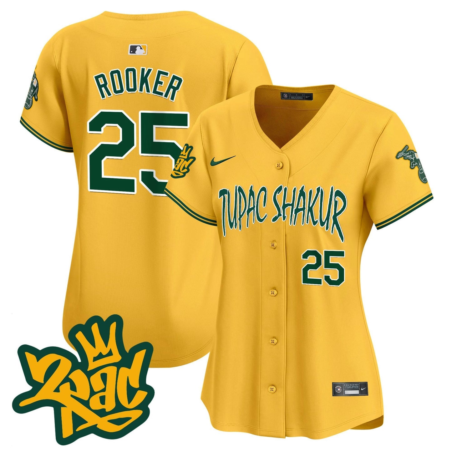 Camisa MLB Women’s Oakland Tupac Shakur Vapor Premier Limited Jersey