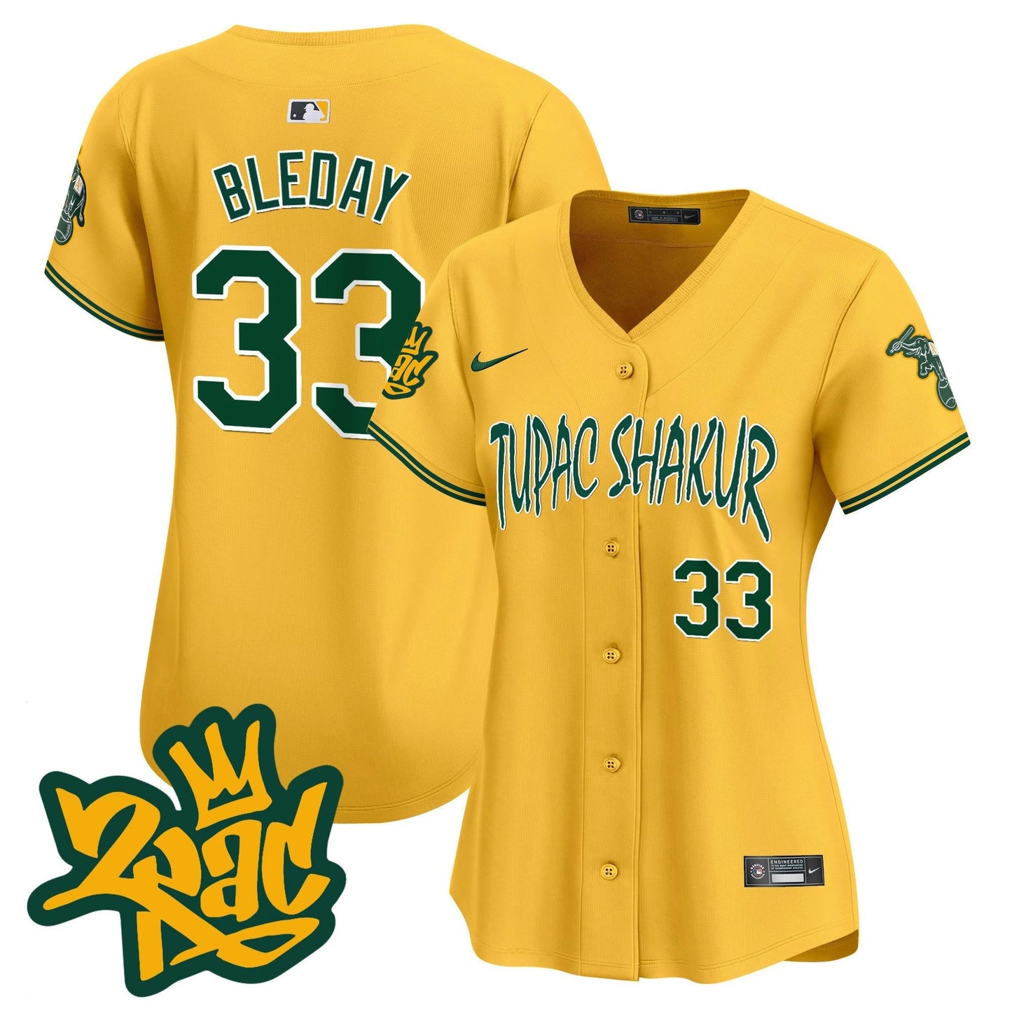 Camisa MLB Women’s Oakland Tupac Shakur Vapor Premier Limited Jersey