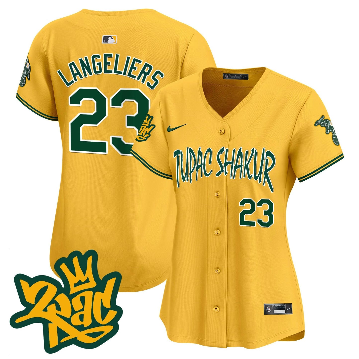Camisa MLB Women’s Oakland Tupac Shakur Vapor Premier Limited Jersey