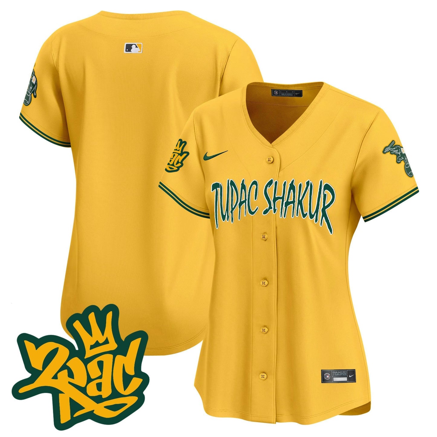 Camisa MLB Women’s Oakland Tupac Shakur Vapor Premier Limited Jersey