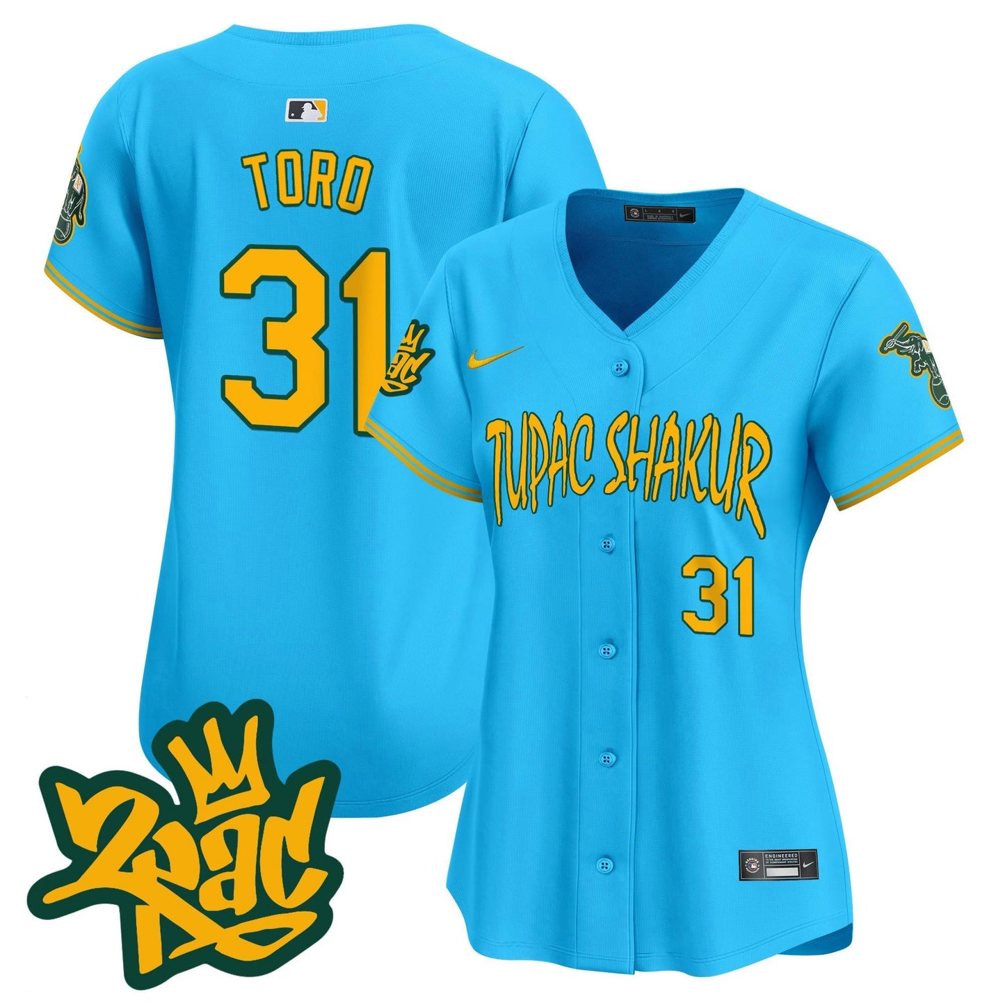 Camisa MLB Women’s Oakland Tupac Shakur Vapor Premier Limited Jersey