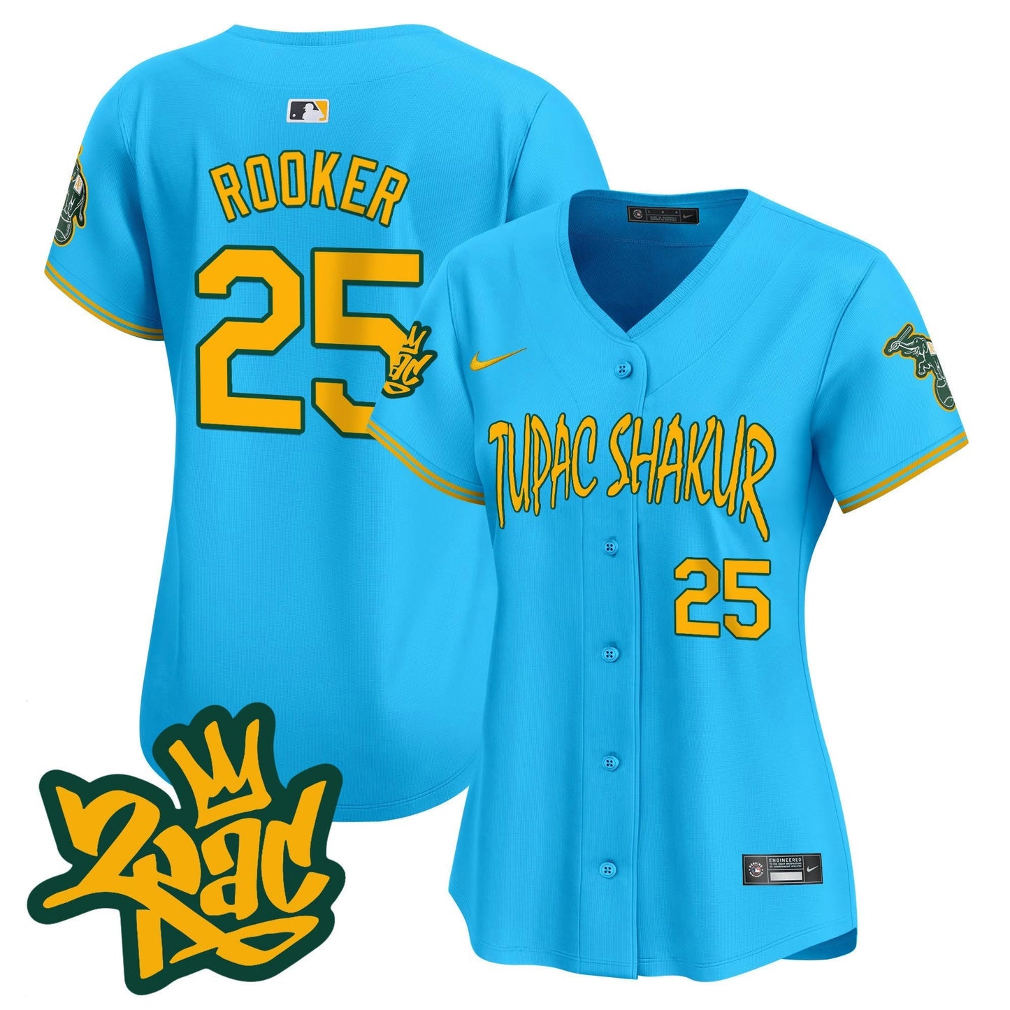 Camisa MLB Women’s Oakland Tupac Shakur Vapor Premier Limited Jersey