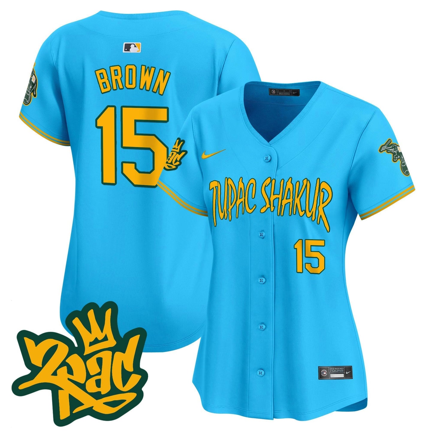 Camisa MLB Women’s Oakland Tupac Shakur Vapor Premier Limited Jersey