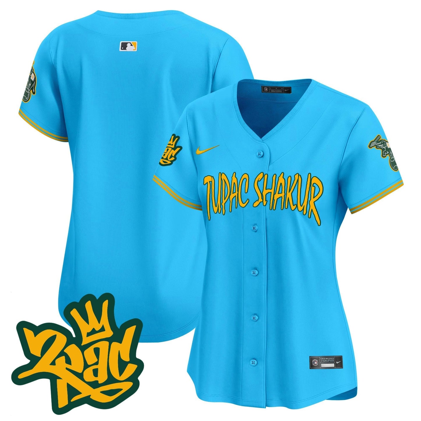 Camisa MLB Women’s Oakland Tupac Shakur Vapor Premier Limited Jersey