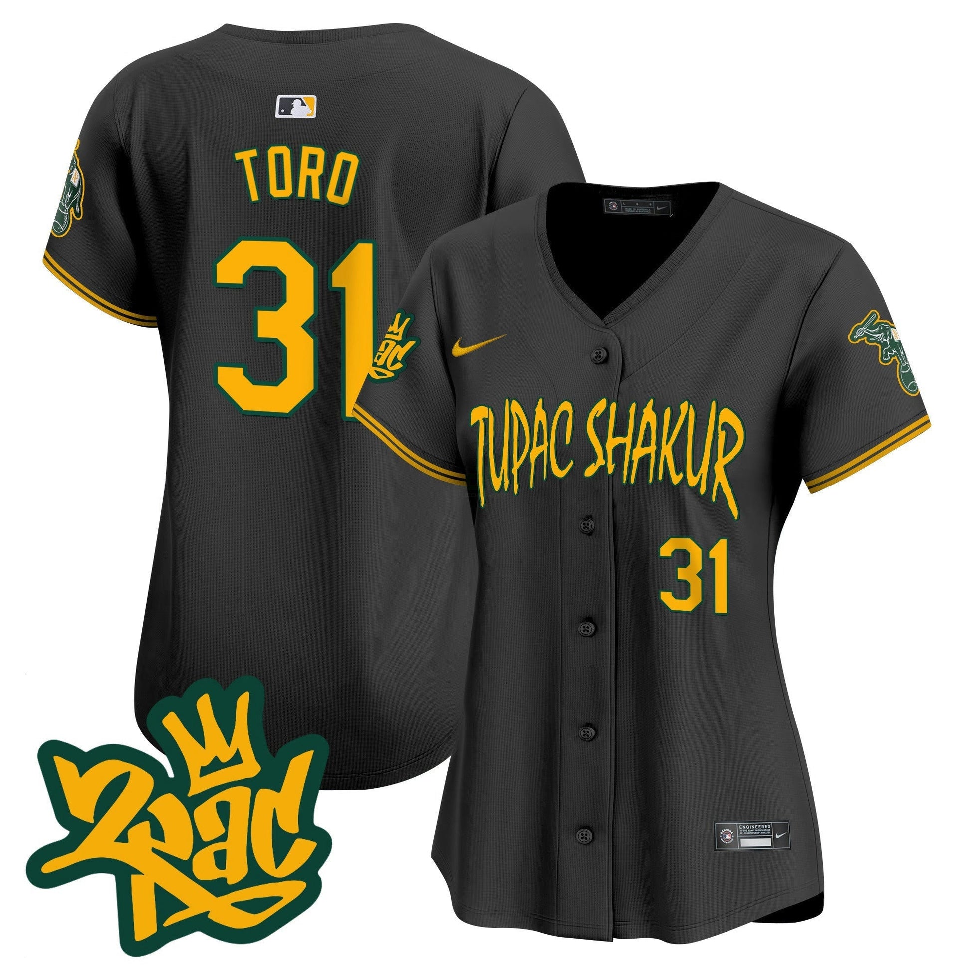 Camisa MLB Women’s Oakland Tupac Shakur Vapor Premier Limited Jersey