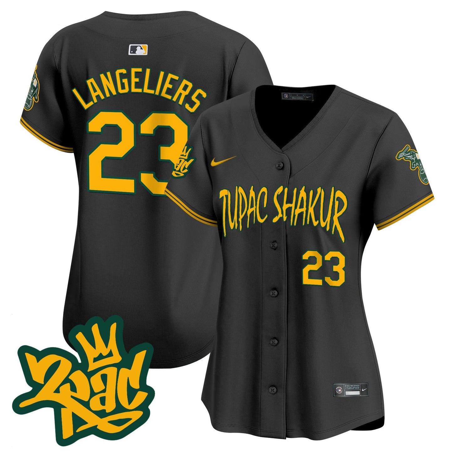 Camisa MLB Women’s Oakland Tupac Shakur Vapor Premier Limited Jersey