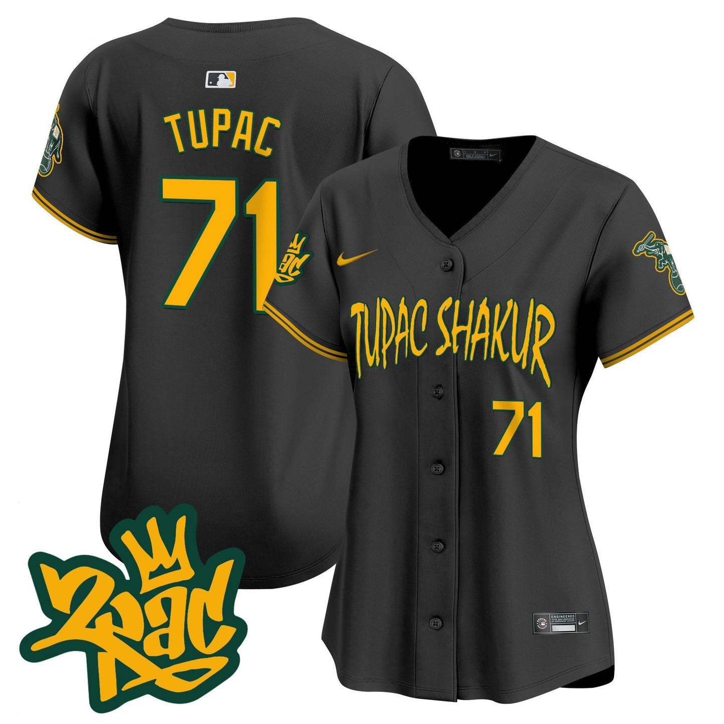 Camisa MLB Women’s Oakland Tupac Shakur Vapor Premier Limited Jersey