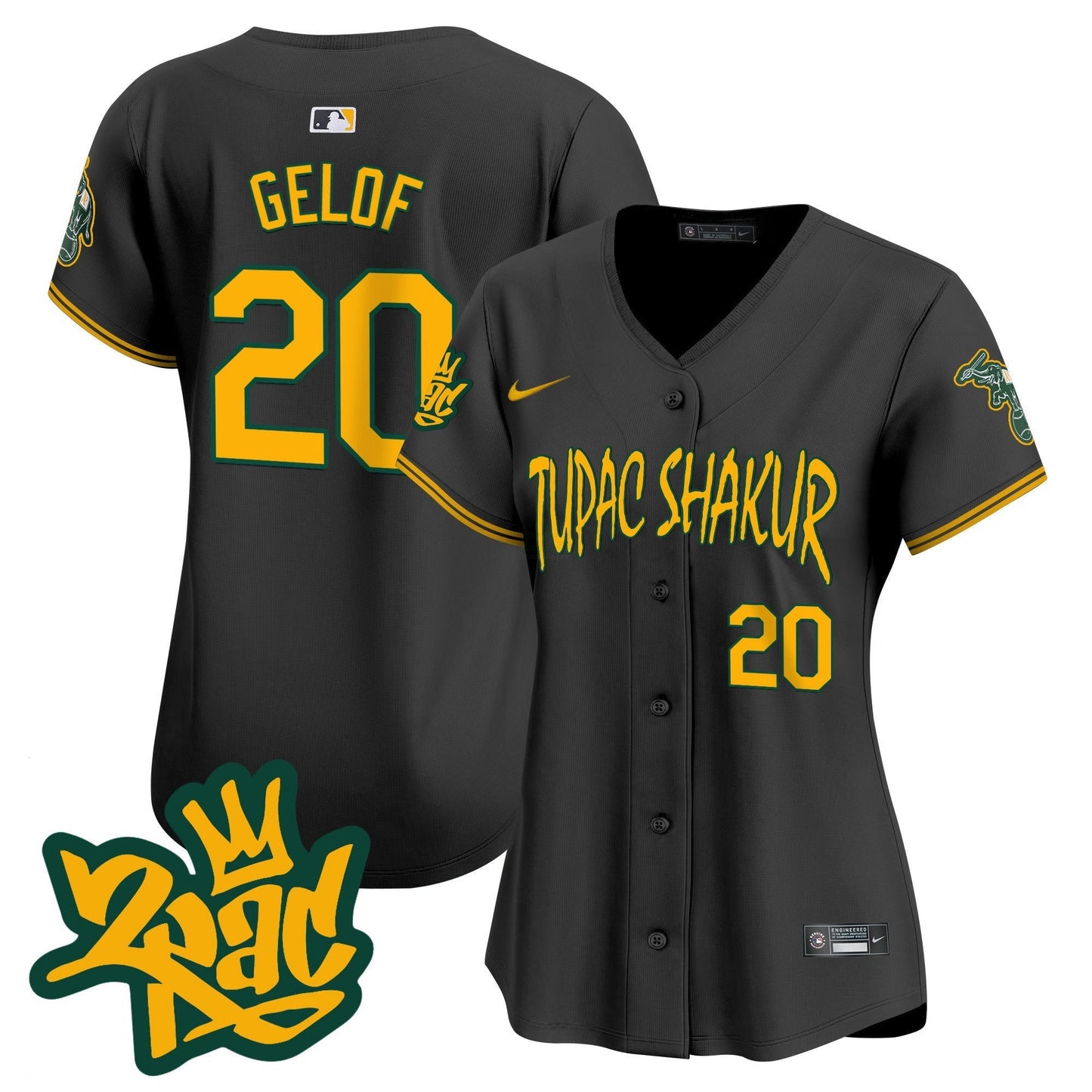Camisa MLB Women’s Oakland Tupac Shakur Vapor Premier Limited Jersey