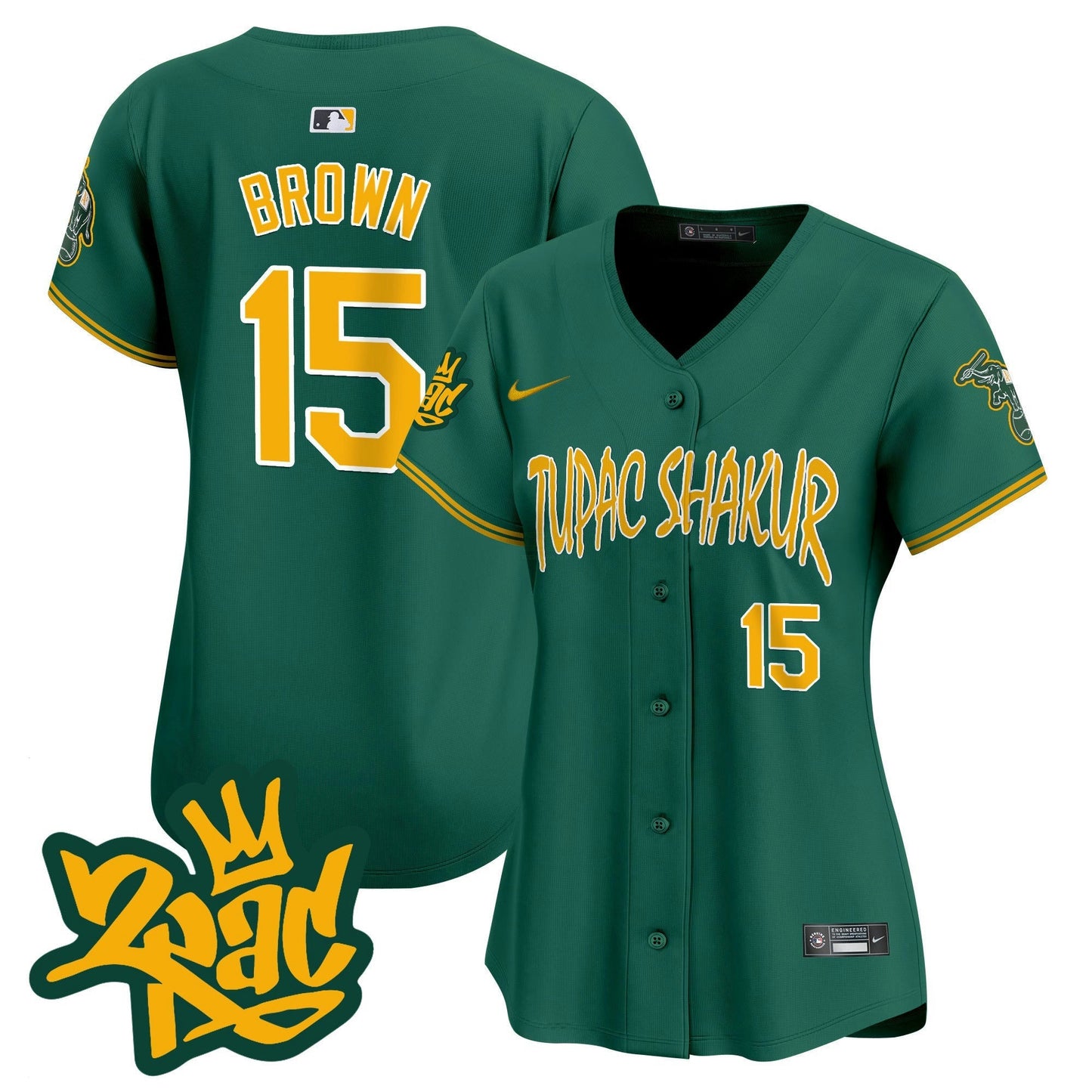 Camisa MLB Women’s Oakland Tupac Shakur Vapor Premier Limited Jersey