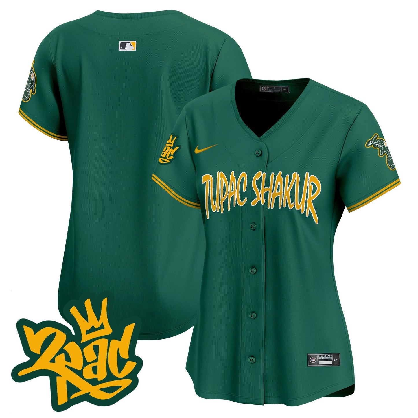 Camisa MLB Women’s Oakland Tupac Shakur Vapor Premier Limited Jersey