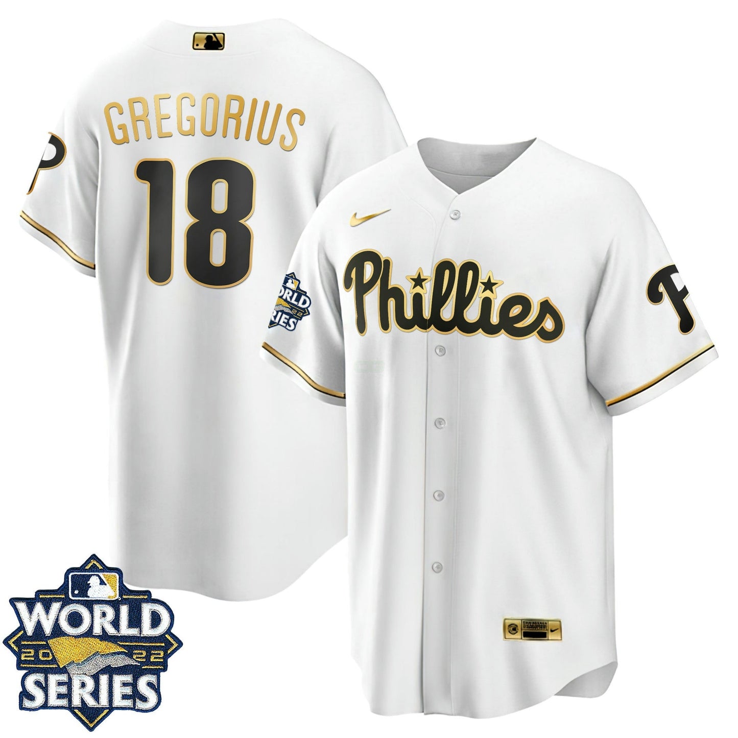 Camisa MLB Women’s Philadelphia Gold 2022 World Series Jersey