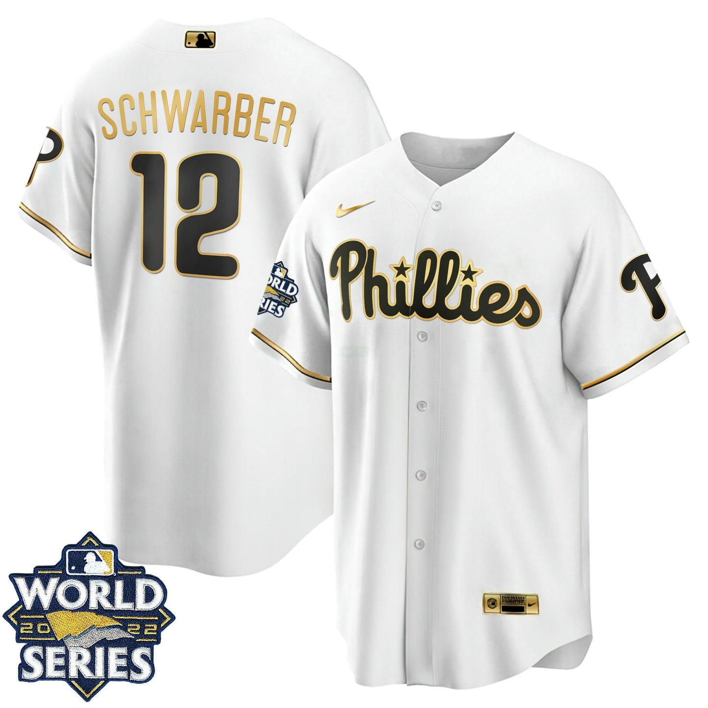 Camisa MLB Women’s Philadelphia Gold 2022 World Series Jersey