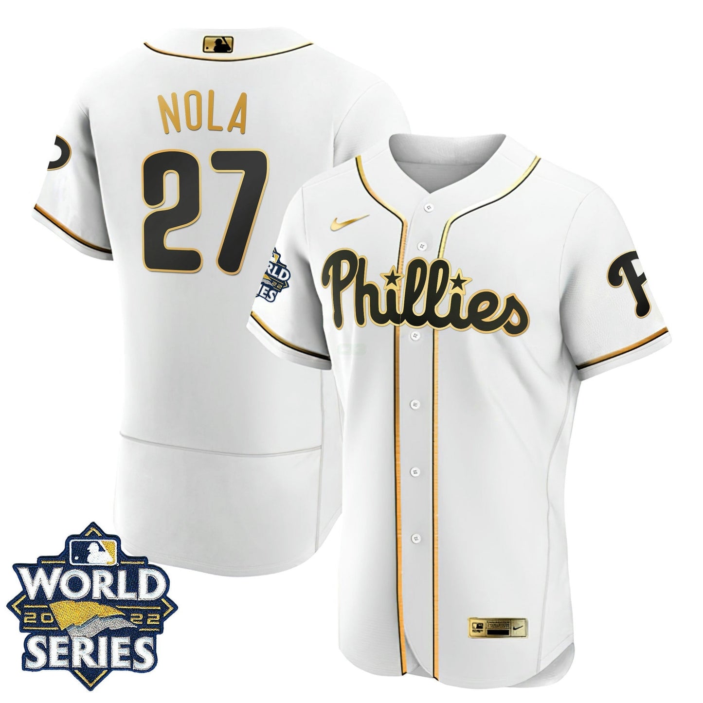 Camisa MLB Women’s Philadelphia Gold 2022 World Series Jersey