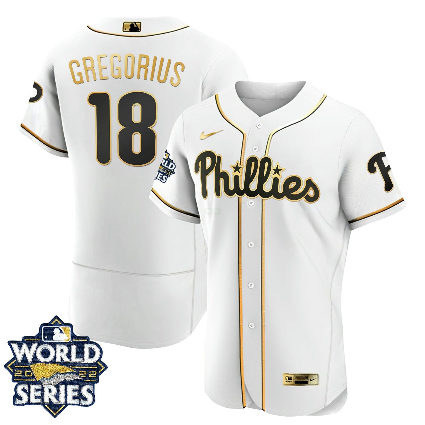 Camisa MLB Women’s Philadelphia Gold 2022 World Series Jersey