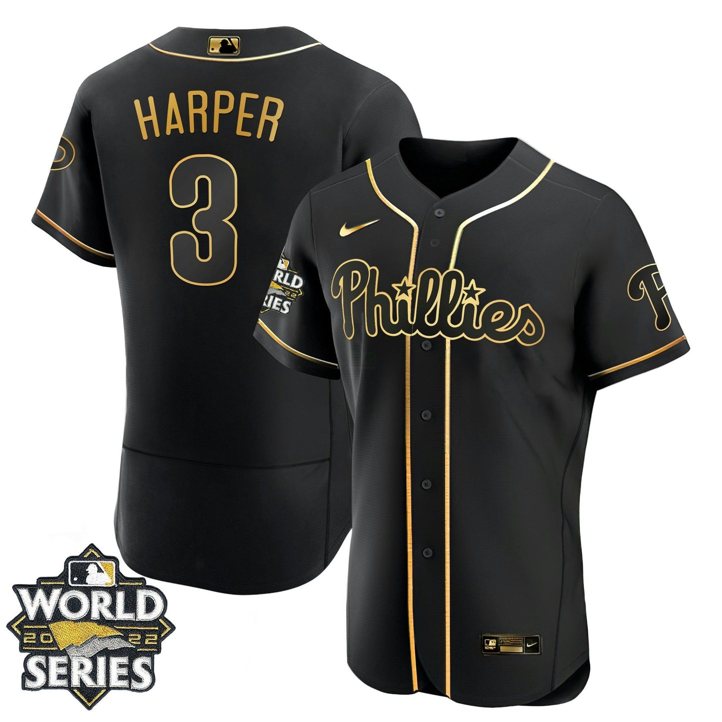 Camisa MLB Women’s Philadelphia Gold 2022 World Series Jersey