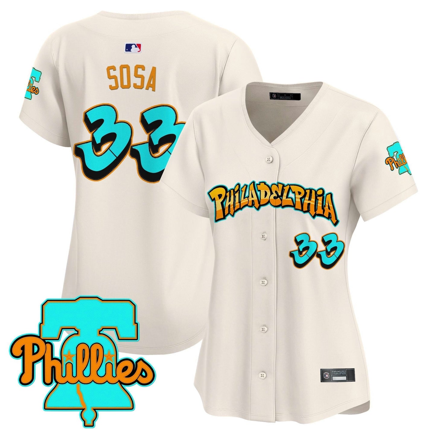 Camisa MLB Women’s Philadelphia ‘Graffiti Broad Street Edition’ Vapor Premier Limited Jersey