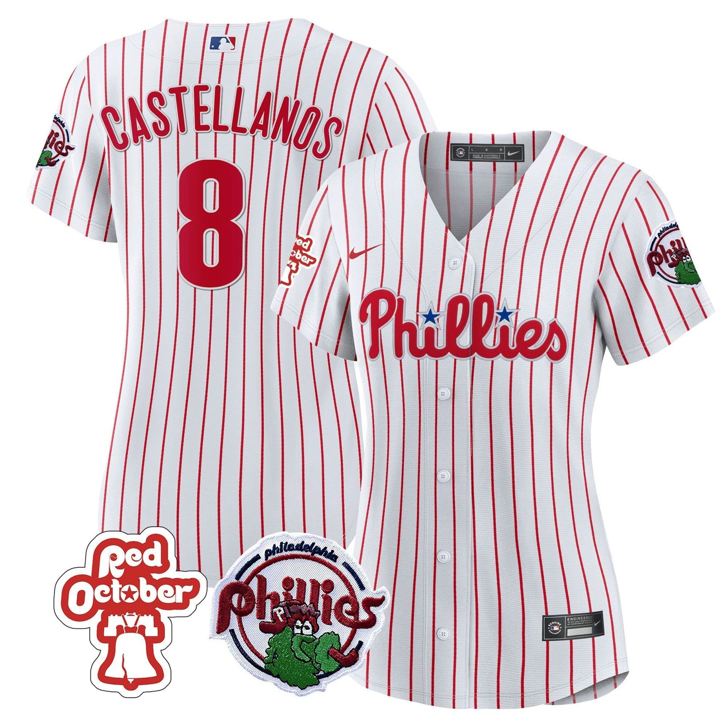 Camisa MLB Women’s Philadelphia Red October Patch Jersey