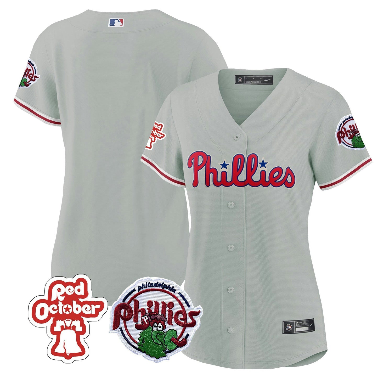 Camisa MLB Women’s Philadelphia Red October Patch Jersey