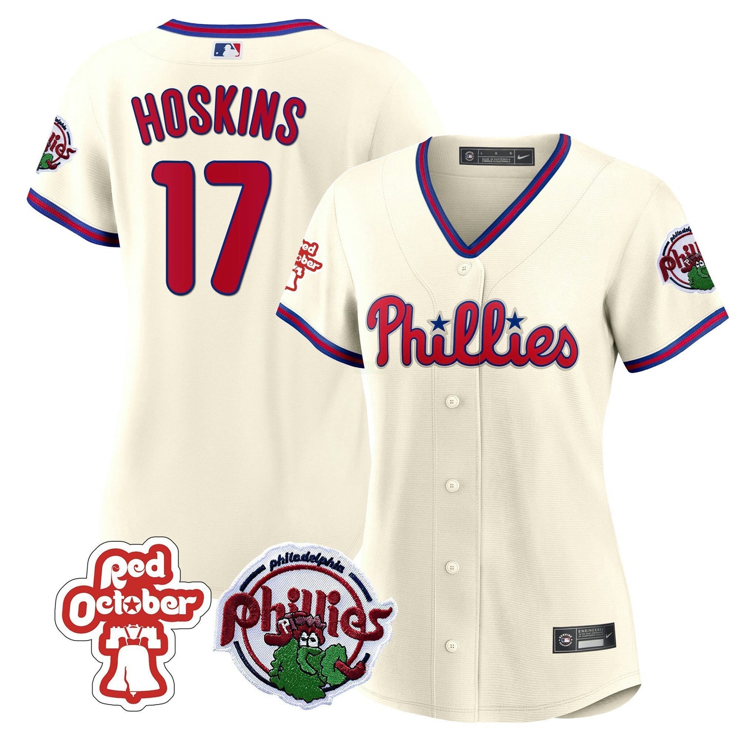 Camisa MLB Women’s Philadelphia Red October Patch Jersey