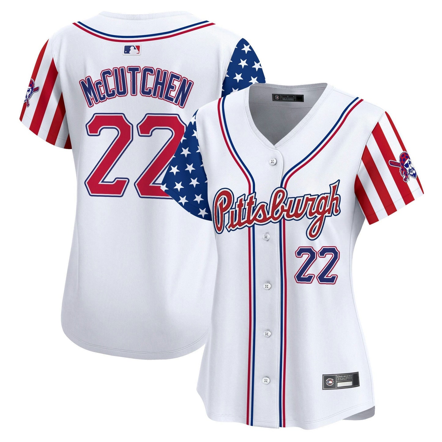 Camisa MLB Women’s Pittsburgh 2025 Independence Day Vapor Premier Limited Jersey