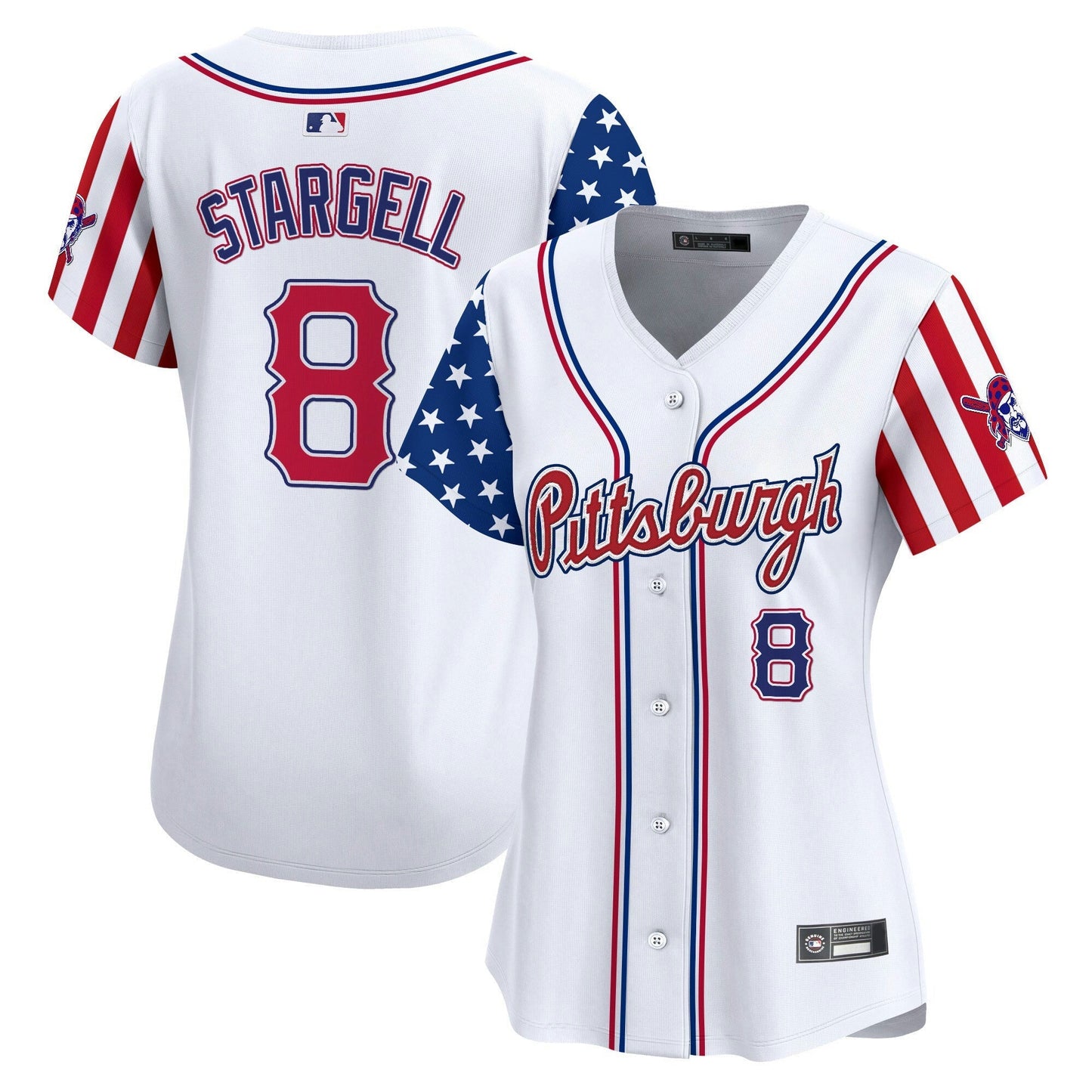 Camisa MLB Women’s Pittsburgh 2025 Independence Day Vapor Premier Limited Jersey