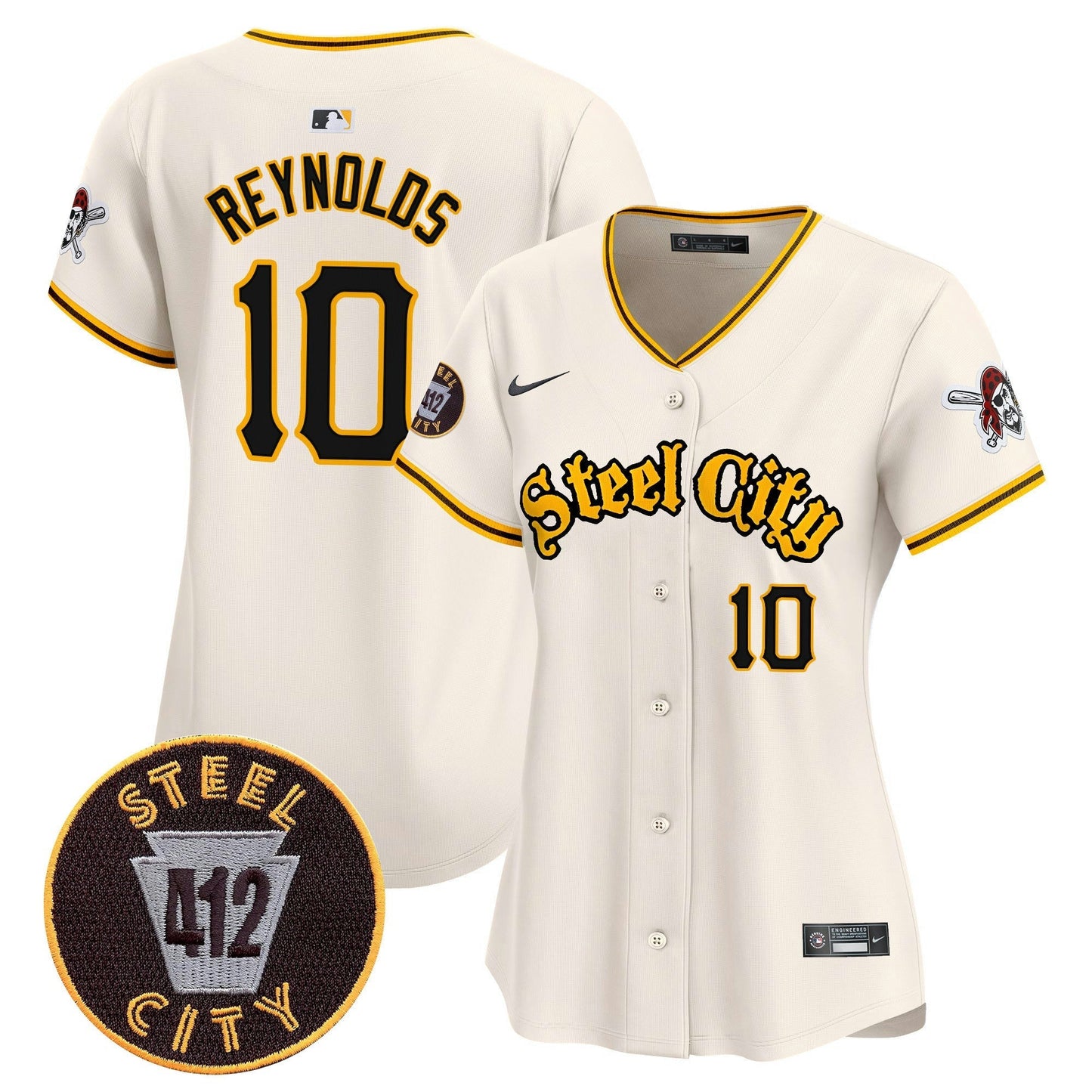 Camisa MLB Women’s Pittsburgh 412 Patch Vapor Premier Limited Jersey
