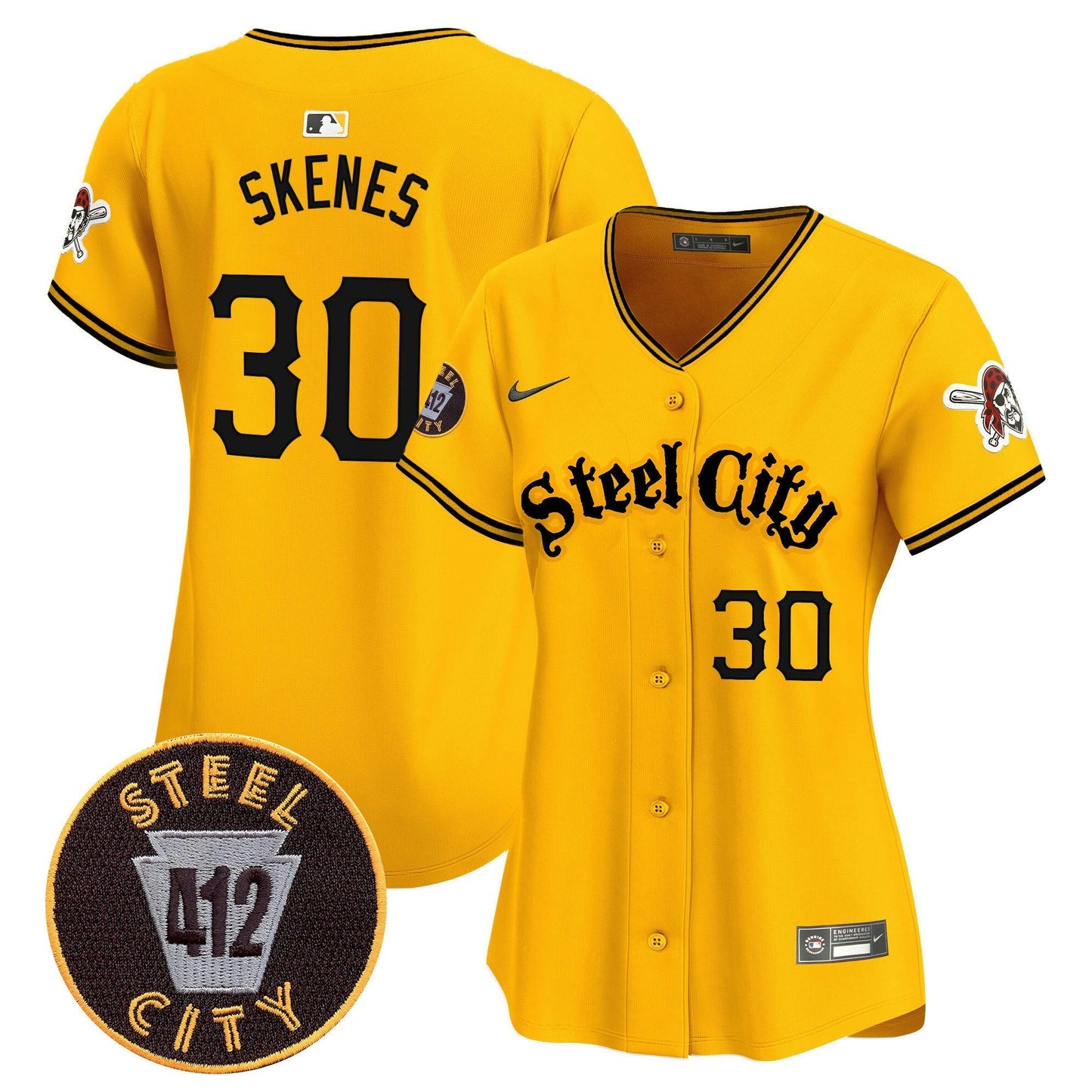 Camisa MLB Women’s Pittsburgh 412 Patch Vapor Premier Limited Jersey