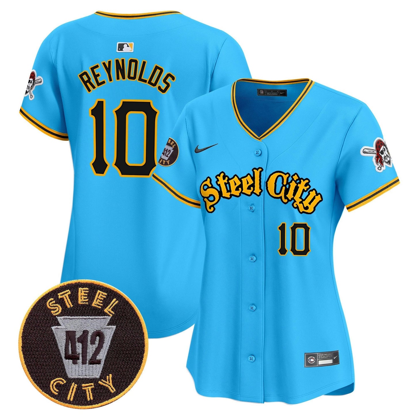 Camisa MLB Women’s Pittsburgh 412 Patch Vapor Premier Limited Jersey